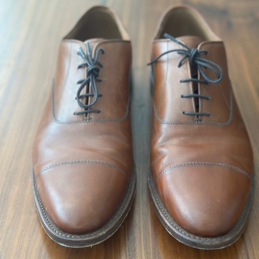 J. Crew Brown Leather Cap Toe Oxfords